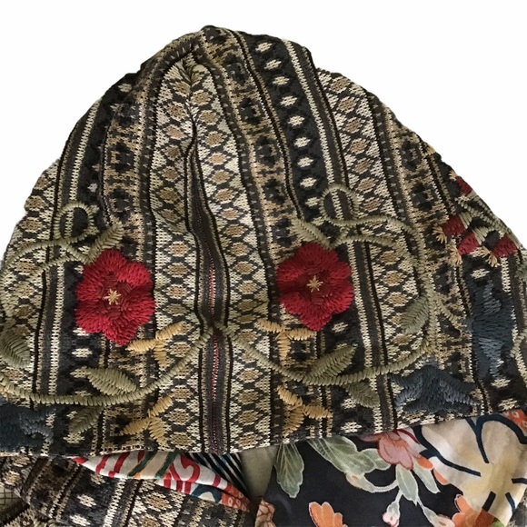 Johnny Was BIYA Dana Patchwork Hoodie Duster Large - Picture 10 of 13